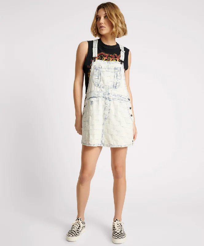 Trend Alert Stanton St Denim Mini Pini Dress - White Check