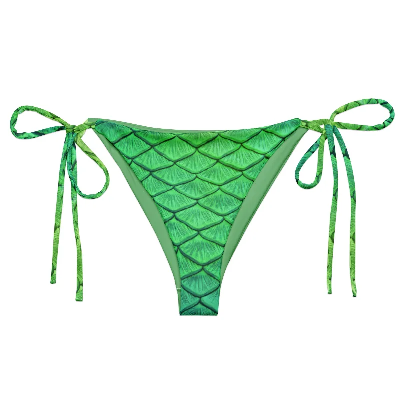 Great Deals On Ethnic Cultural Wear Shoal Green Recycled String Bikini Bottom