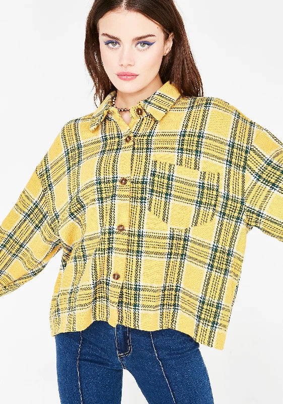 Stylish Spring Fashion Sun Daze Flannel Shirt