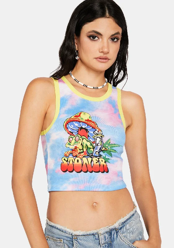 Casual Chic Stoner Mushroom Crop Tank