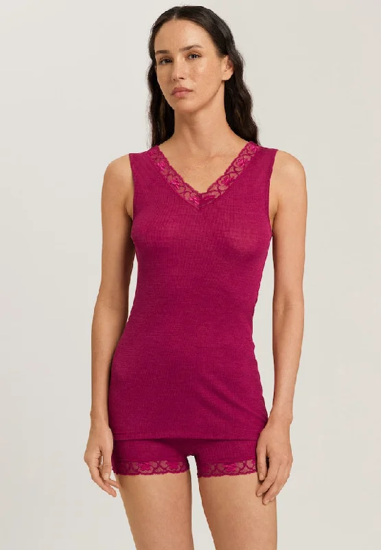 Casual Chic Woolen Lace - Sleeveless Top