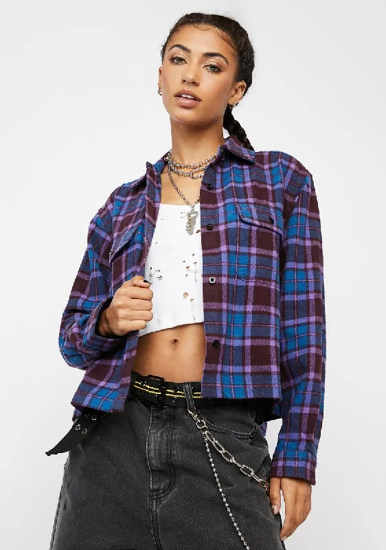 Embrace New Fashion Camille Crop Flannel Shirt