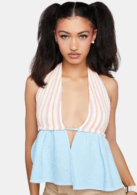 Casual Yet Stylish Separates Came To Play Halter Top