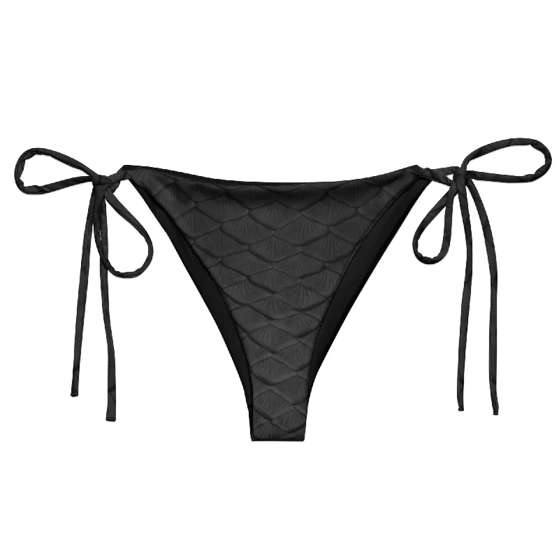 Odd Size Clearance Sale Obsidian Recycled String Bikini Bottom