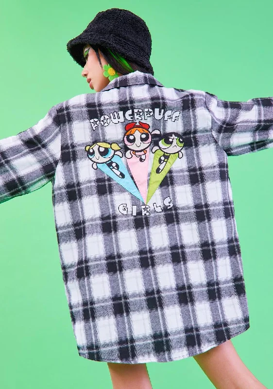 Trendy Aesthetics See No Evil Oversized Flannel