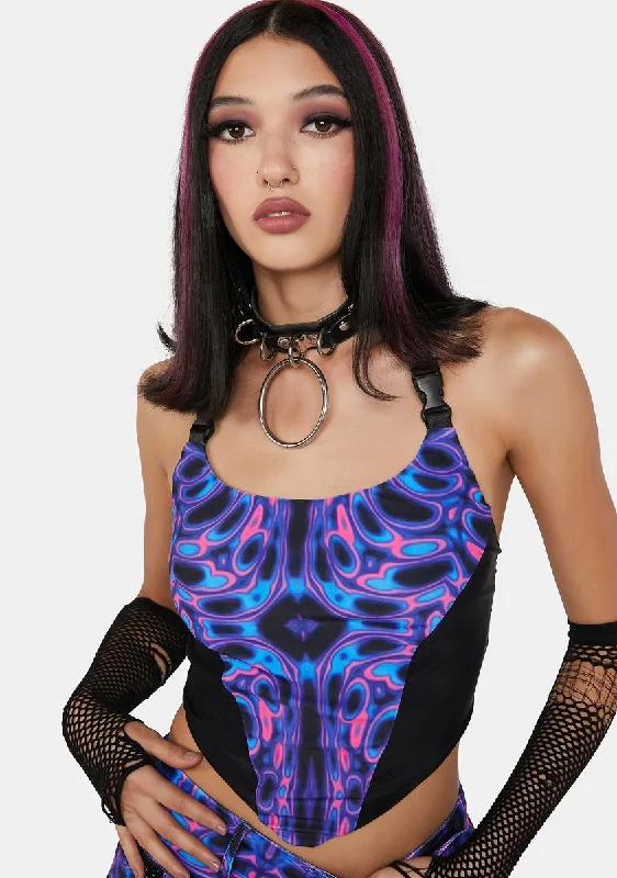 Elegant Simplicity Wardrobe Psychedelic Mind Halter Top