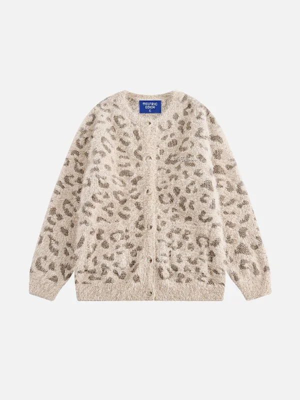 Style Upgrade Aelfric Eden Khaki Leopard Print Cardigan