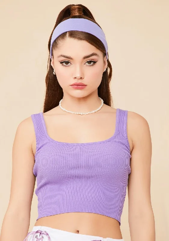 Fashion Forward Femme Lavender Brownie Points Crop Tank