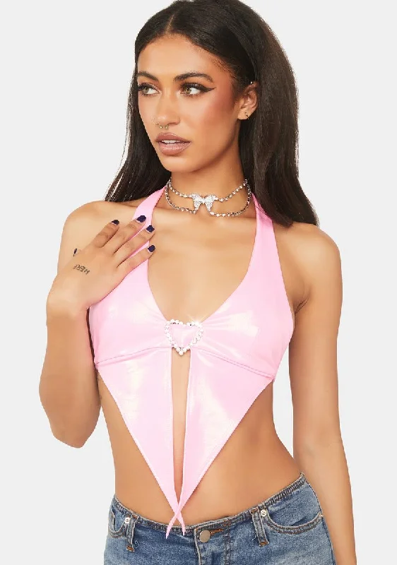 Limited Time Deal Girly Hardly Yours Halter Top