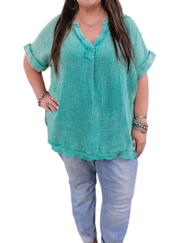 Trendy Women's Wear Collection Mary Blouse In Jade