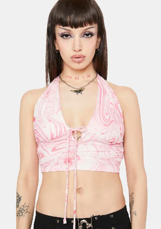 Season Transition Versatile Wear Clearance Gumdrop Meditation Babe Halter Top