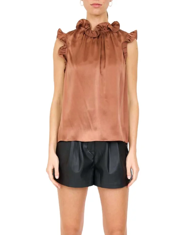 Chic Outfits Renee Blouse In Rust