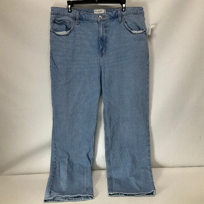 Jeans Boyfriend By Abercrombie And Fitch In Blue Denim, Size: 16