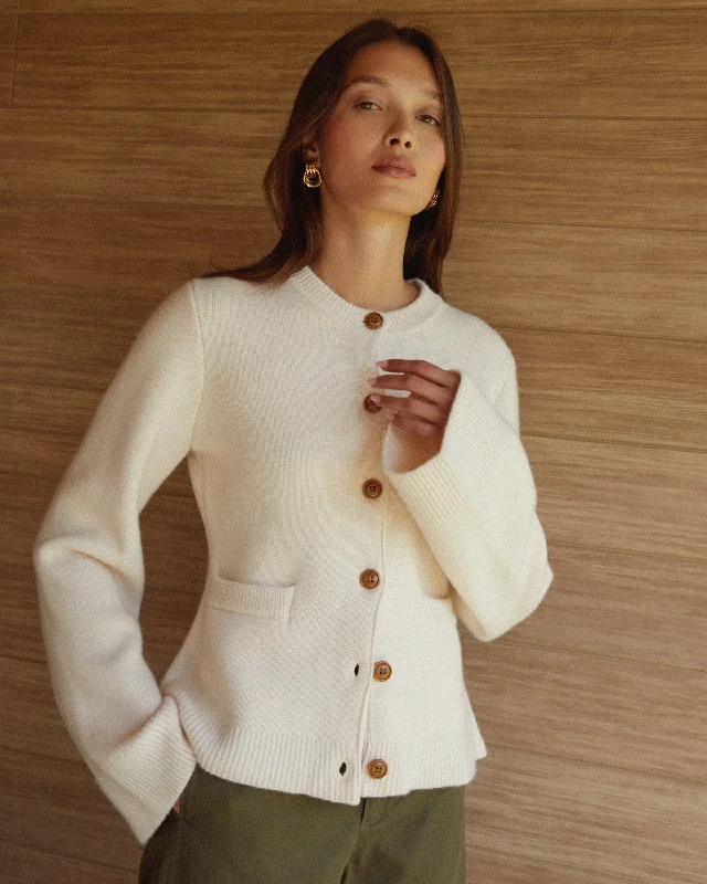 End of Season Sale Averie Wool-Cashmere Cardigan