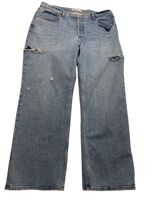 Jeans Straight By Abercrombie And Fitch In Blue, Size: 16