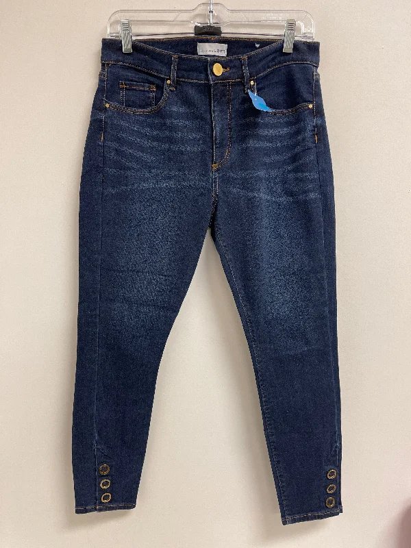 Jeans Skinny By Loft In Blue Denim, Size: 8