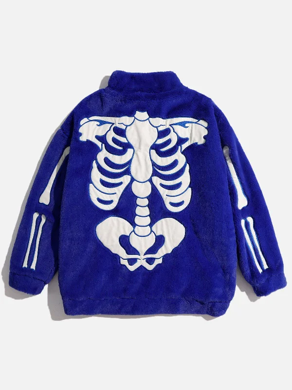 Shop Our Looks City Of Love Skull Pattern Fleece Coat