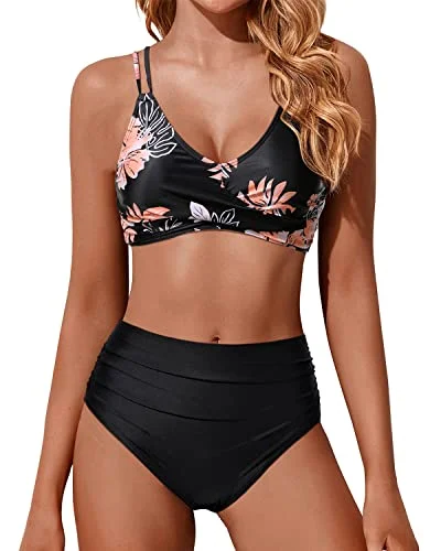 Huge Markdowns Women High Waisted Bikini Set Two Piece Swimsuits Push up Wrap Bathing Suit