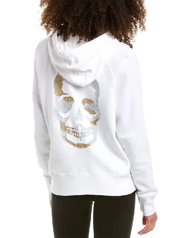 Lighten Up With Nordic Styles Zadig & Voltaire Clipper Camo Skull Embroidery Hoodie