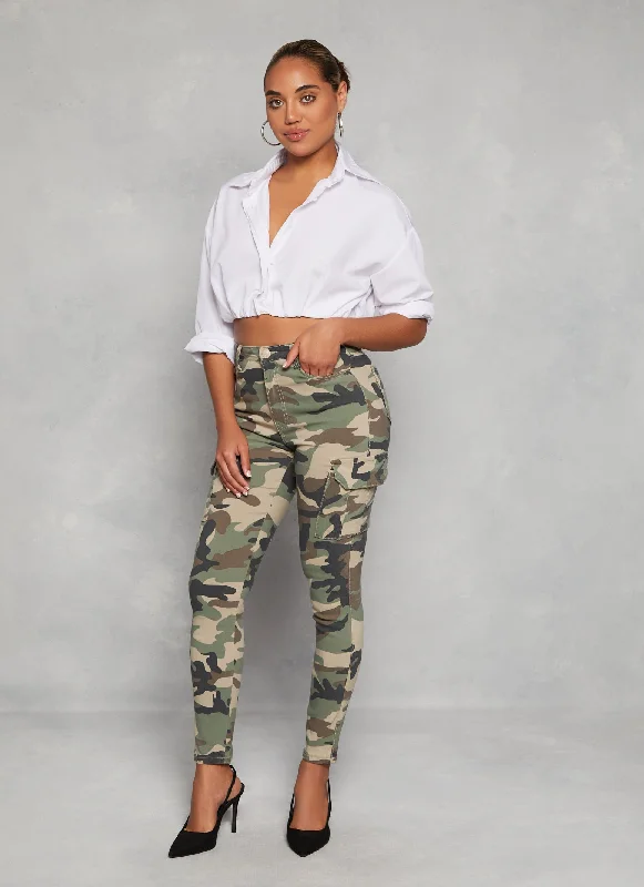 Fashion Sale Camo Skinny Cargo Pants