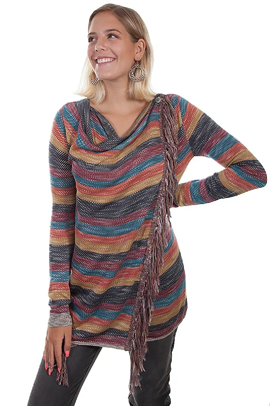 Trendy Clothing Sale Scully Womens Multi-Color Acrylic Crossover Sweater