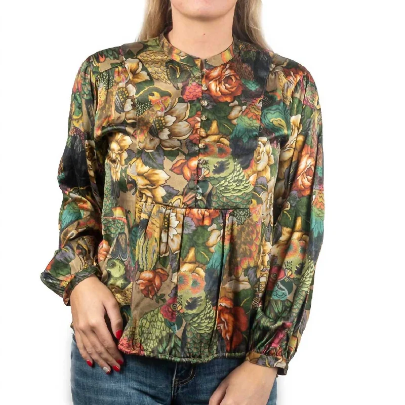 Trendy Fashion For Women Parrot Cosima Blouse In Mti