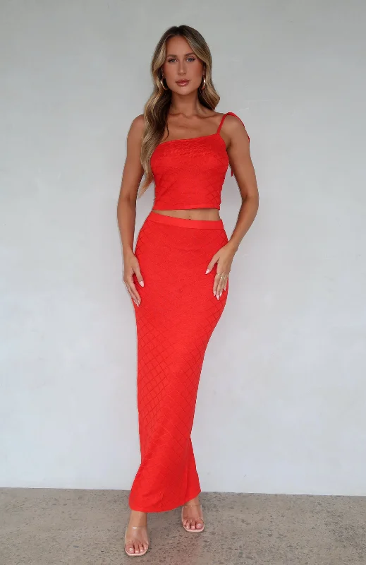 Hot Styles Carrying Your Love Maxi Skirt Chilli