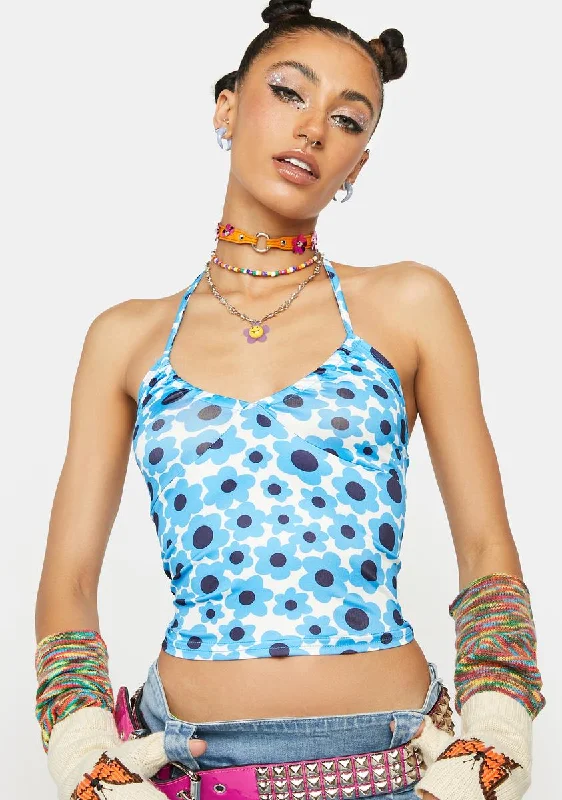 Don't Miss Out Sky Front Of The Stage Halter Top