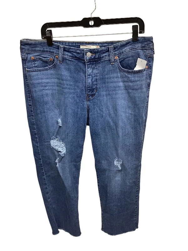 Jeans Boyfriend By Levis In Blue Denim, Size: 16