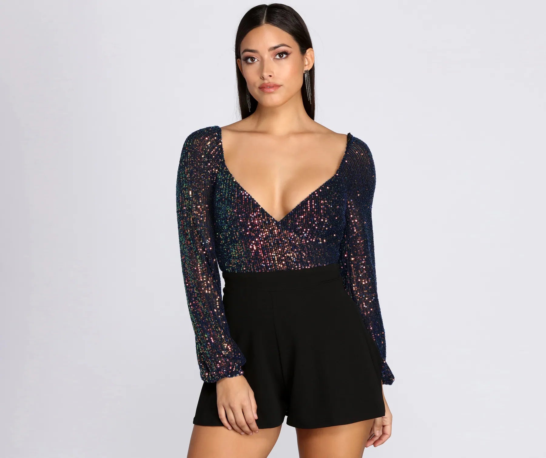 New Season Fashion Preview Night Out Sequin Romper