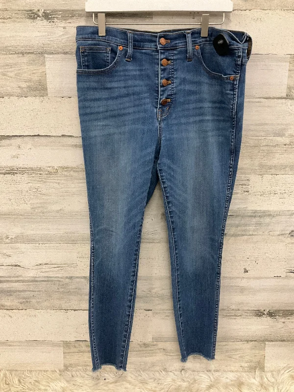 Jeans Skinny By Madewell In Blue Denim, Size: 12