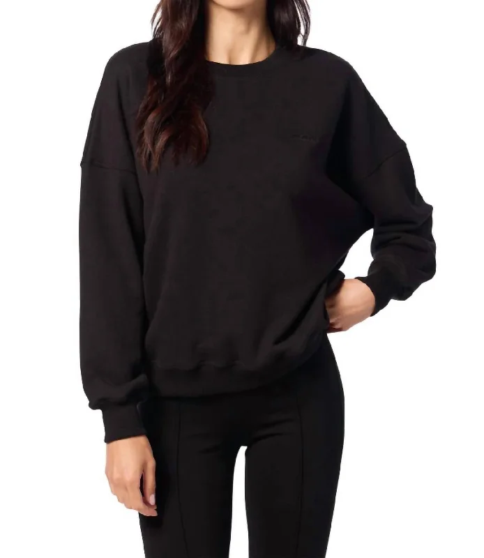 Timeless Classics Romy Classic Sweatshirt Top In Black 100