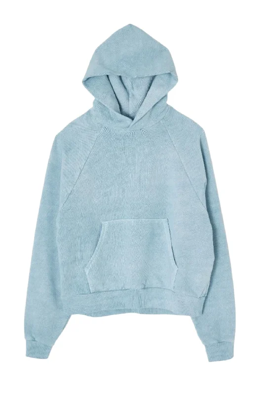 Everyday Glamour Women's Product Processing Hoodie In Ltblu