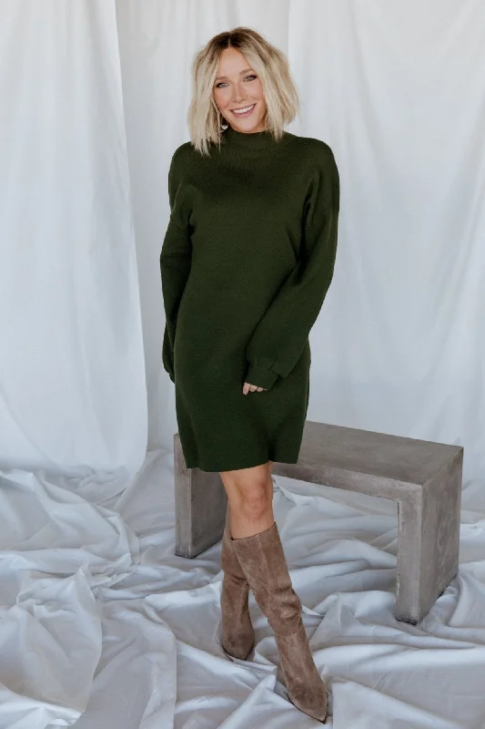 Latest Fashion Jennings Sweater Dress | Deep Olive