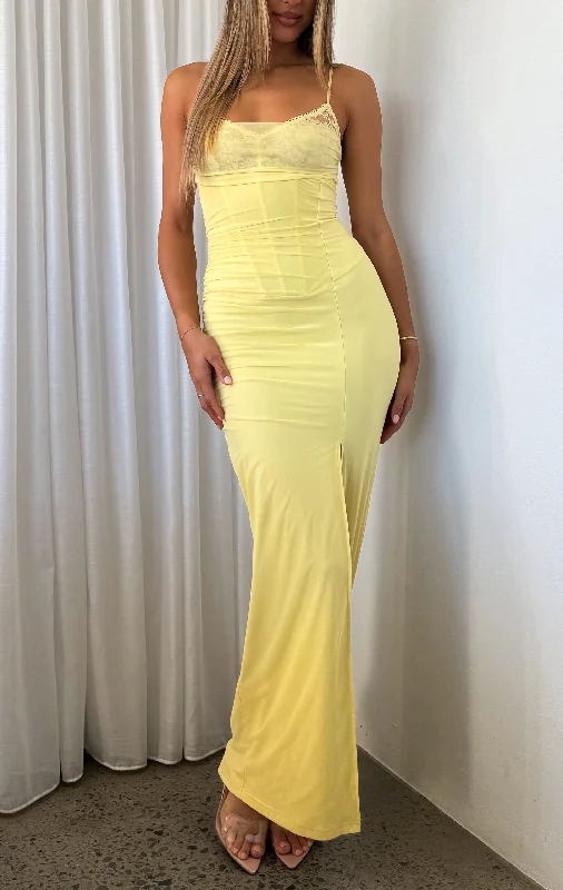 Limited Edition Just Be Friends Maxi Dress Lemon