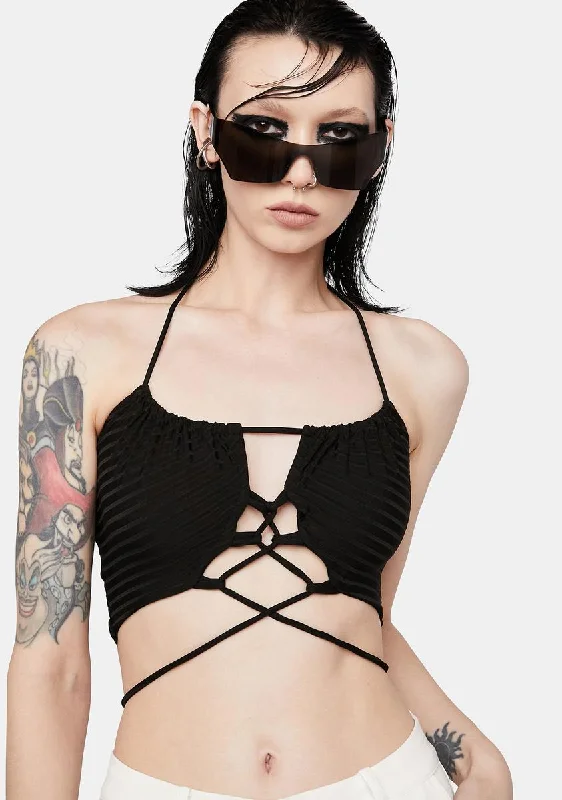 Budget Saver Noir Cool Kid Halter Top