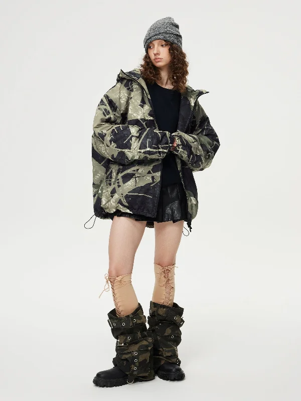 Style Revolution Aelfric Eden Camouflage Branch Graphic Coat