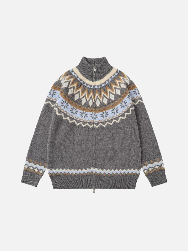 Latest Trends Aelfric Eden Fair Isle Turtleneck Cardigan