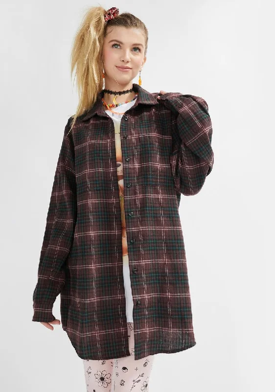 Stylish Savings Miss Nonconformist Flannel Shirt