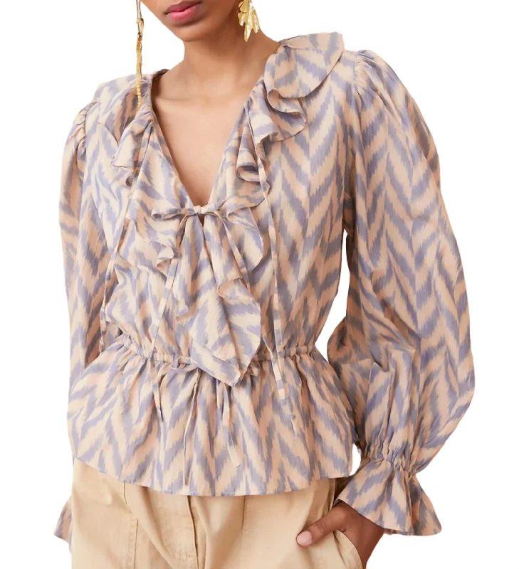 Big Savings Kalila Ruffled Cuff Blouse In Birch