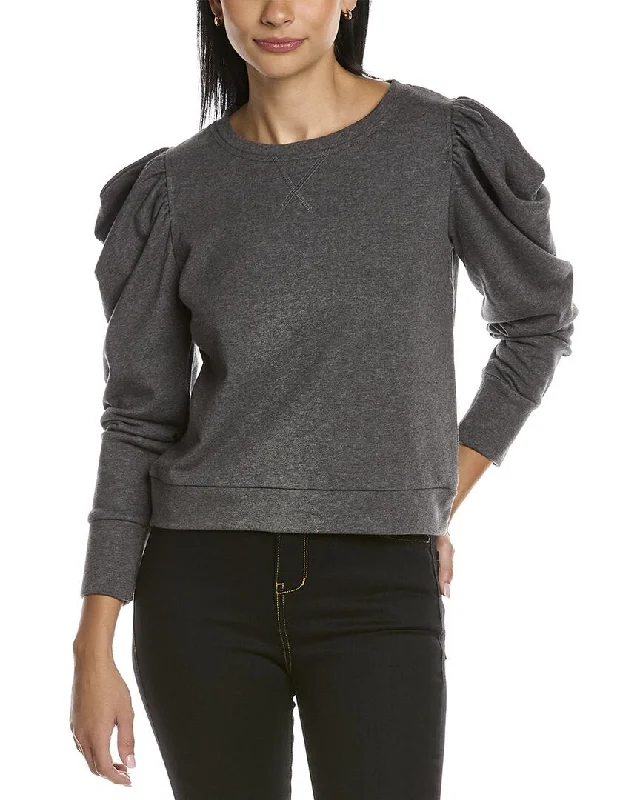 Laid-Back Elegance Lea & Viola Puff Sleeve Sweatshirt