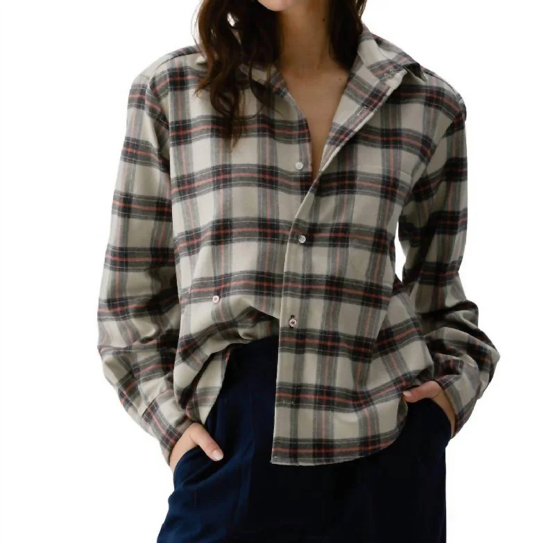 Brand Name Clothing Discount Extravaganza Daily Japanese Flannel Shirt In White Plaid