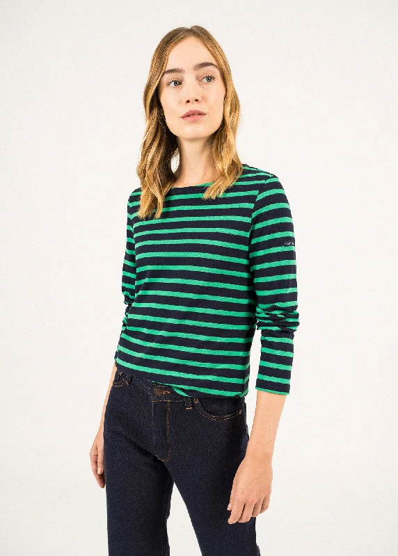 Trendy Pulse Meridame striped sailor shirt - regular fit, in thick cotton (NAVY/TREFLE)