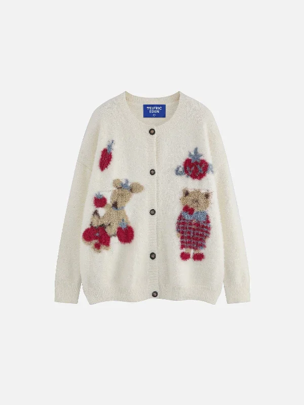 Chic Wardrobe Essentials Aelfric Eden Christmas Graphic Cardigan