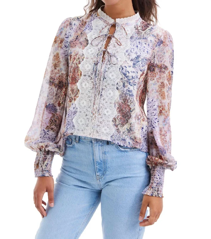 Exclusive Designer Collection Willa Blouse In Patchwork