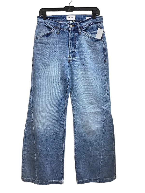 Jeans Wide Leg By Frame In Blue Denim, Size: 2