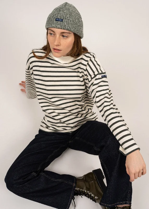 Best Deals Of The Season Seine oversize sailor striped shirt - SAINT JAMES 48N1W (ECUME/VEGETAL)