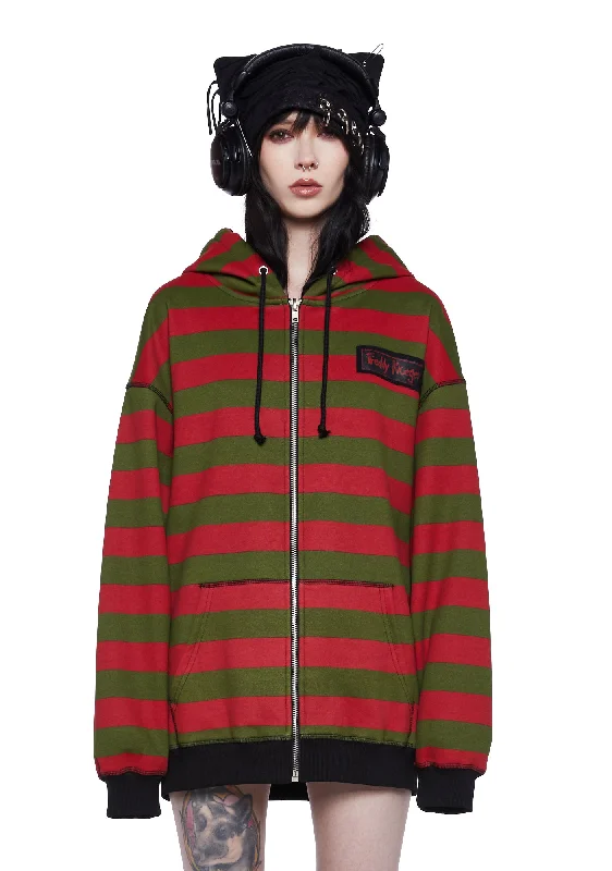 Elegant Contour Freddy’s Revenge Zip-Up Hoodie