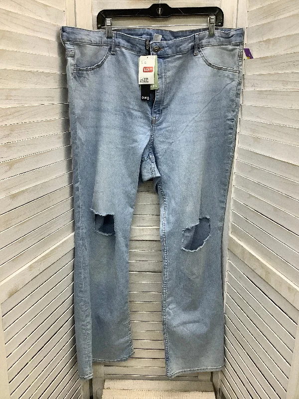 Jeans Straight By Divided In Blue Denim, Size: 20