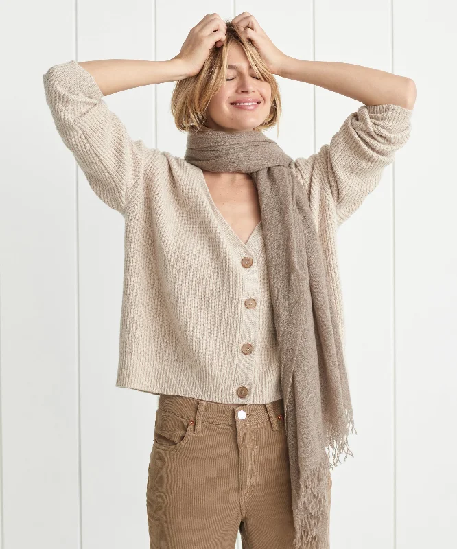 Trend Alert Cropped Cashmere Cocoon Cardigan